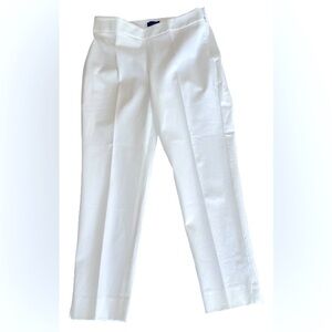 Talbots White Slim Leg Ankle Dress Pants